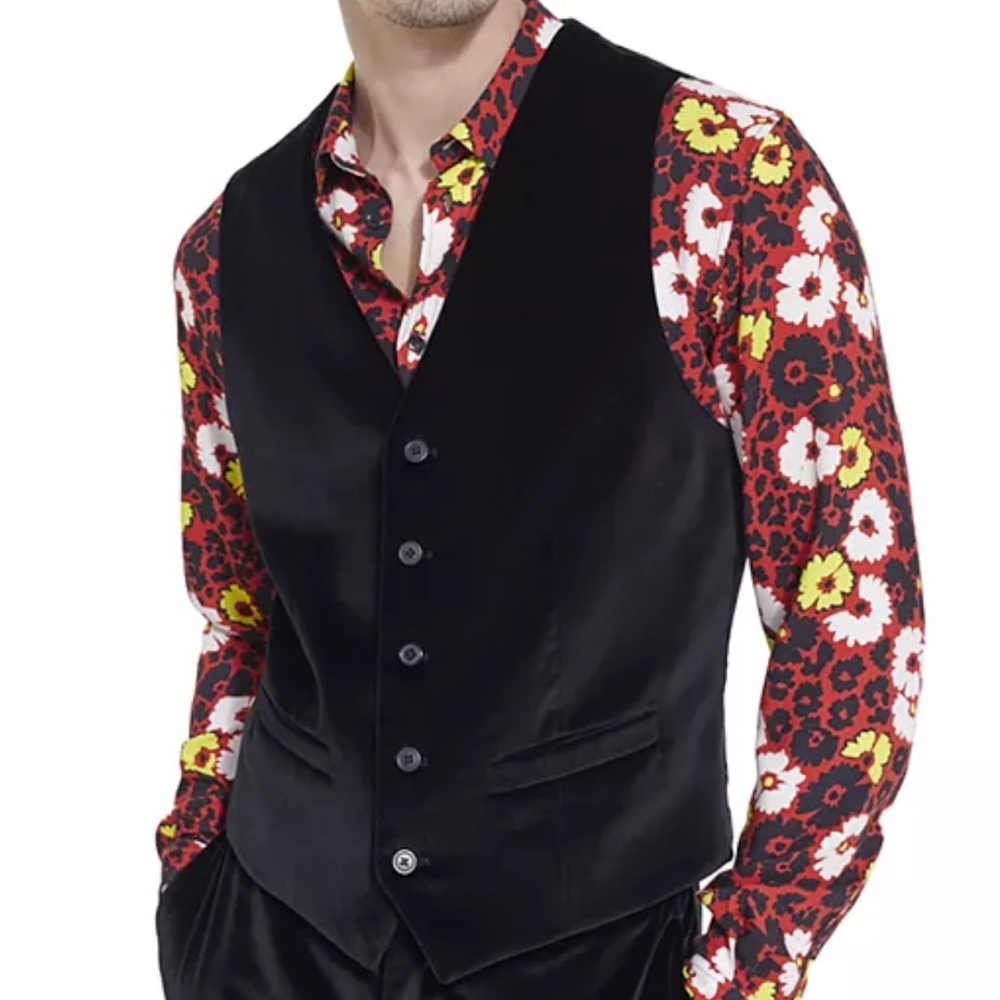 The Kooples Slim Fit Velvet Suit Vest